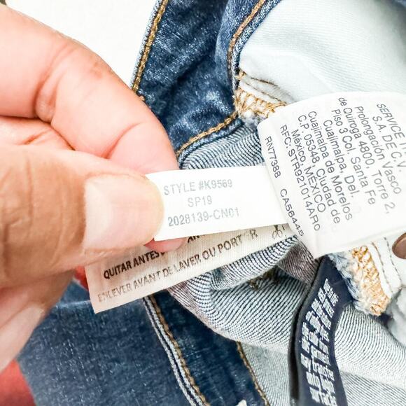 Madewell Front Slit Denim Jean Skirt Dark Wash Size 25 - Picture 3 of 7